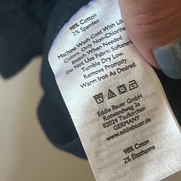 Eddie Bauer Shirt Womens Shacket Cotton Navy Blue Utility Khaki Casual Safari M - Picture 7 of 7